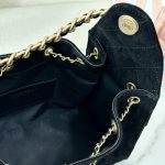 Chanel 25 Small Bag Suede Black - chanel 25 replica detail 4