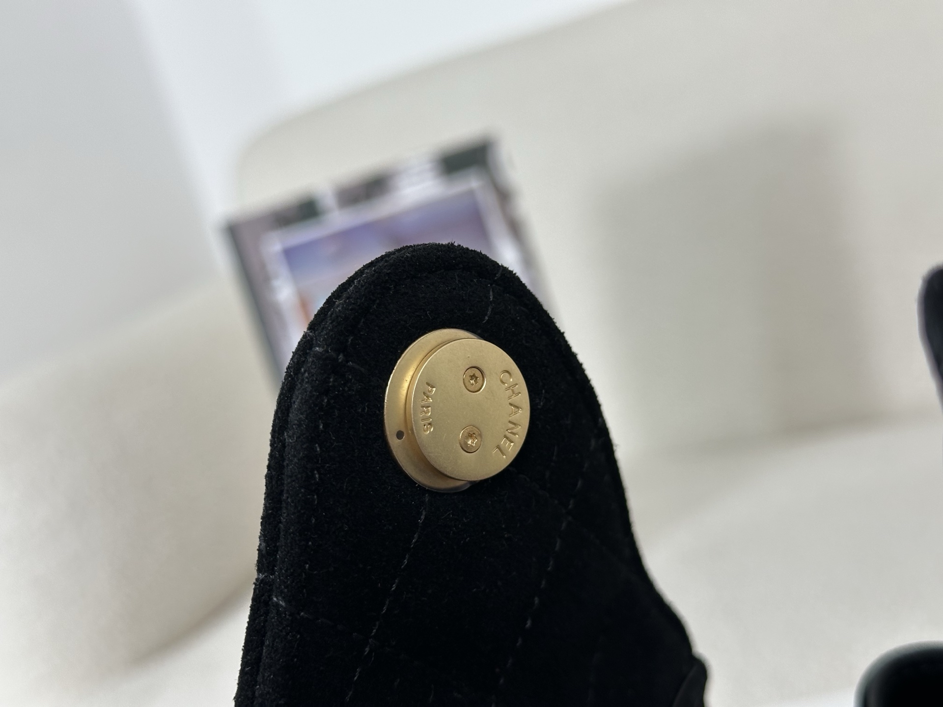 Chanel 25 Small Bag Suede Black - chanel 25 replica detail 5