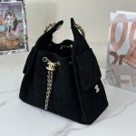 Chanel 25 Small Bag Suede Black - chanel 25 replica detail 8