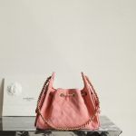 Chanel 25 Mini Bag Suede Rose - chanel 25 suede rose replica detail 4