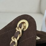 suede brown (4) Chanel 25 Small Bag Suede Brown - fake chanel 25 detail 3