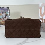 suede brown (5) Chanel 25 Small Bag Suede Brown - fake chanel 25 detail 4