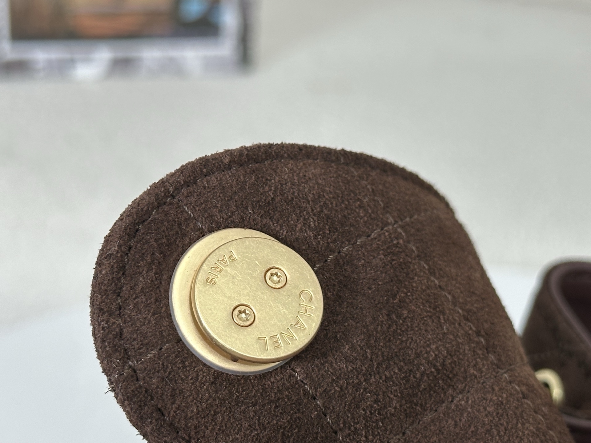suede brown (6) Chanel 25 Small Bag Suede Brown - fake chanel 25 detail 5