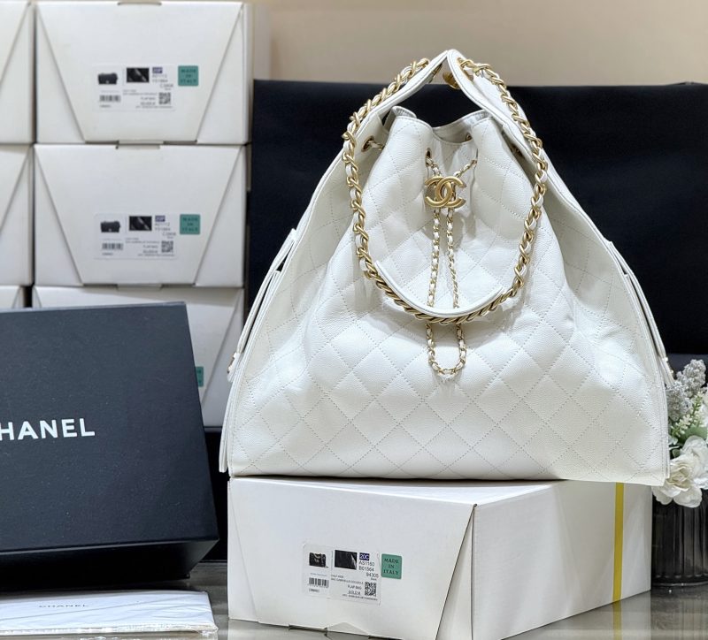 Chanel 25 Medium Bag White - chanel 25 medium white replica front view