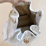 Chanel 25 Medium Bag White - chanel 25 medium white replica detail 1