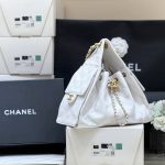 white (4) Chanel 25 Small Bag White - chanel 25 flap dupe detail 4