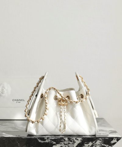 Chanel 25 Mini Bag White - chanel 25 bag dupe front view