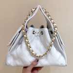 white (7) Chanel 25 Small Bag White - chanel 25 flap dupe detail 7