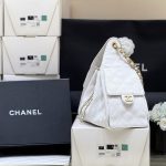 white (8) Chanel 25 Small Bag White - chanel 25 flap dupe detail 8