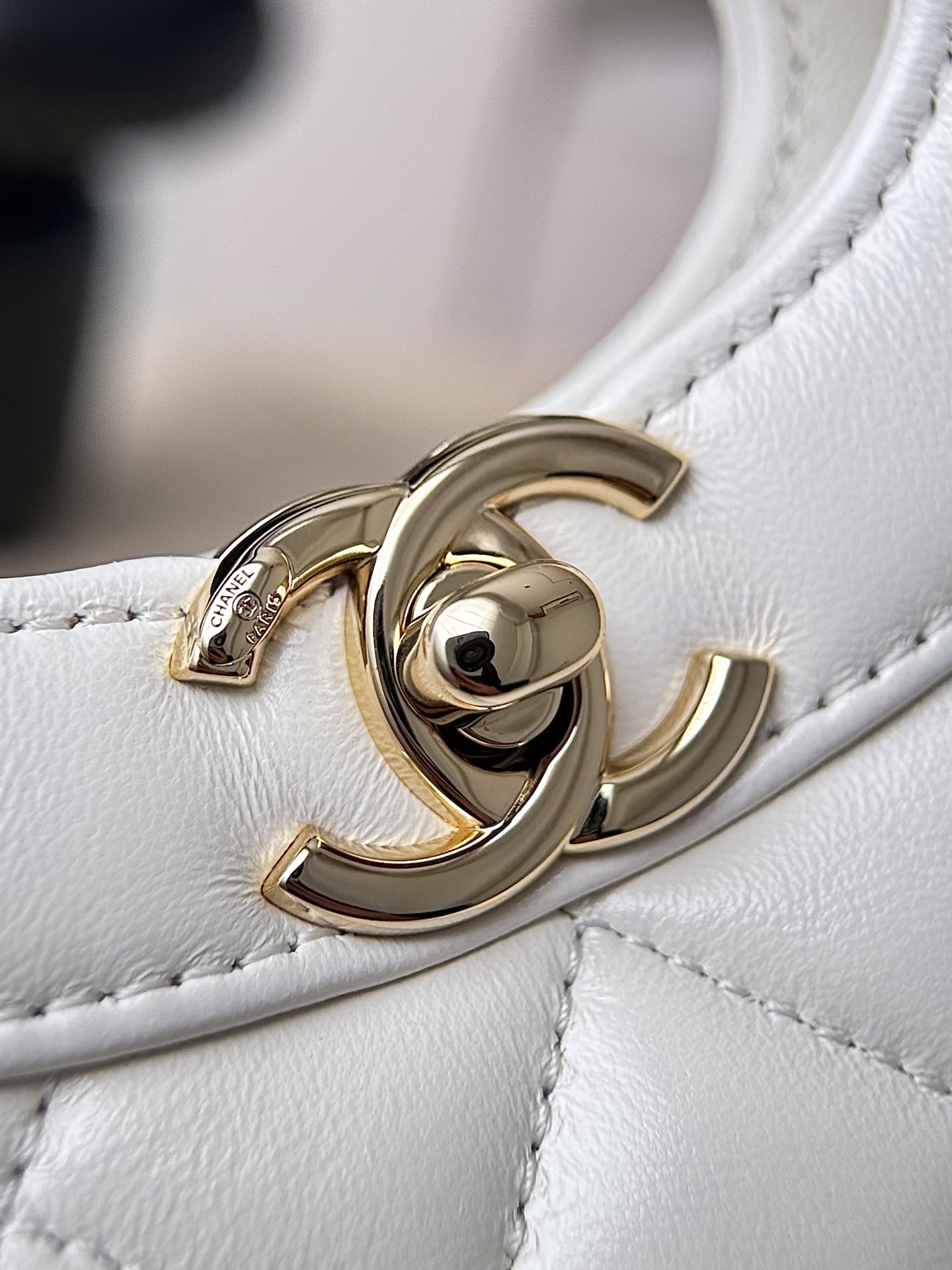 white7 Chanel 24S 31 Nano Tote Bag White - fake chanel nano tote white detail 6