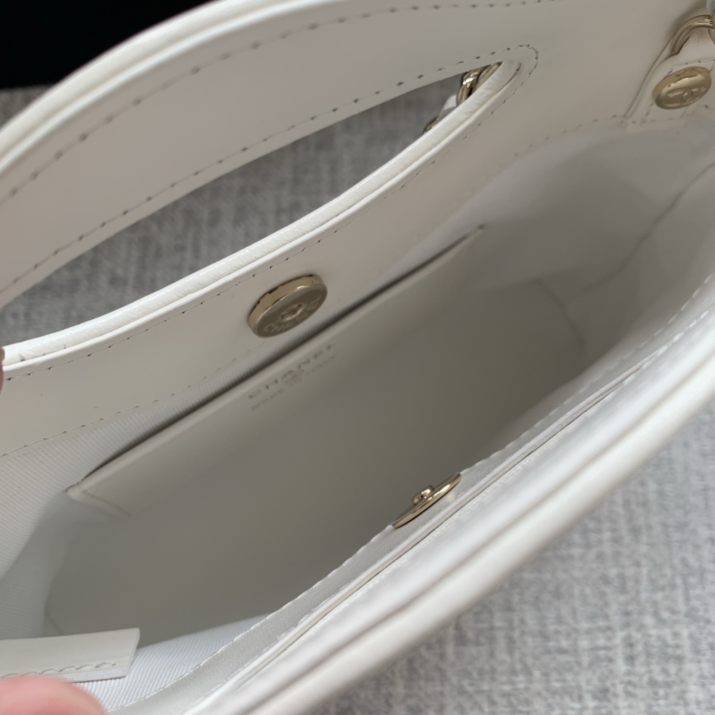 white9 Chanel 24S 31 Nano Tote Bag White - fake chanel nano tote white detail 8