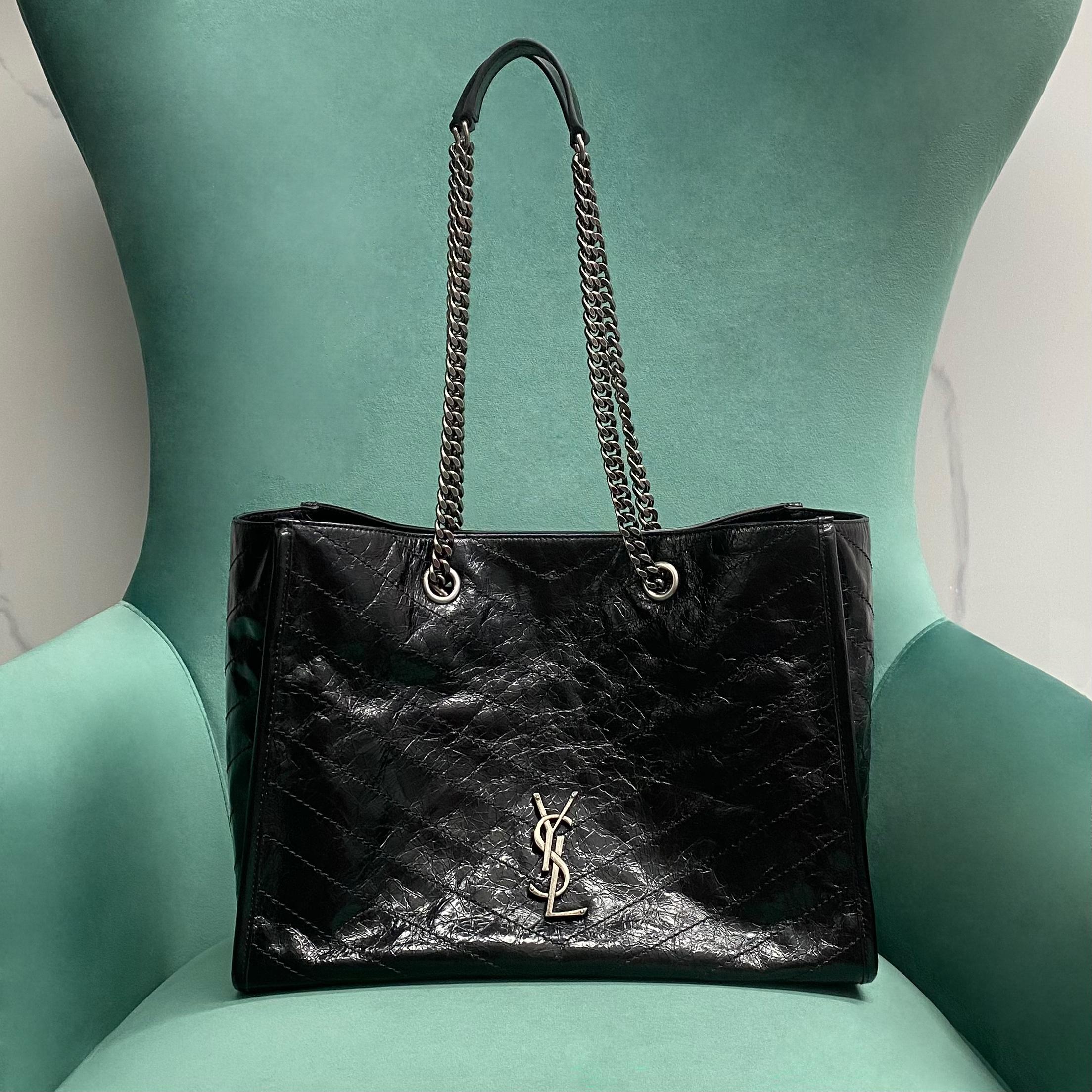 Replica YSL Niki Shopping Medium Black 1 Replica YSL Niki Shopping Medium Black