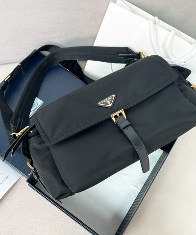 Replica Prada Large Explore Messenger Bag with Flap