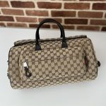 beige-2.jpg Gucci Medium GG Duffle Bag Replica - Side View
