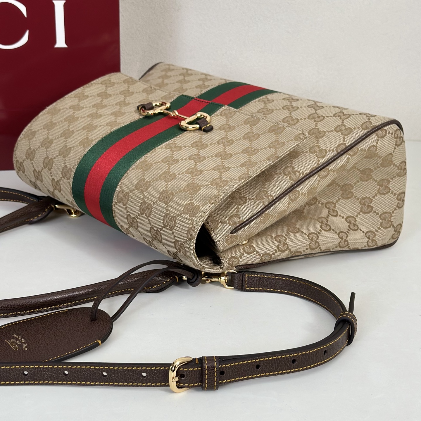 beige-and-brown-4.jpg Gucci Paparazzo Medium Replica - Interior