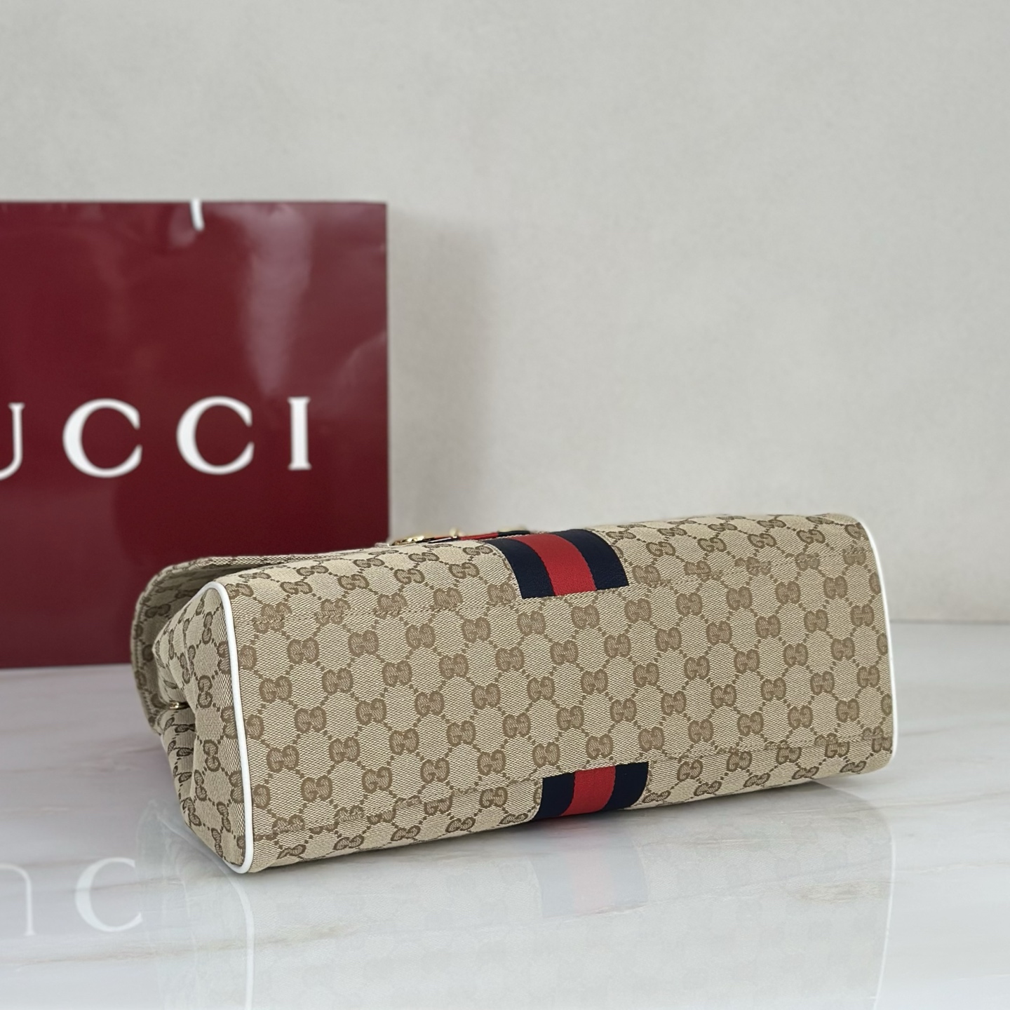 Gucci Paparazzo Large Beige And White 7 Gucci Paparazzo Large Replica Beige And White