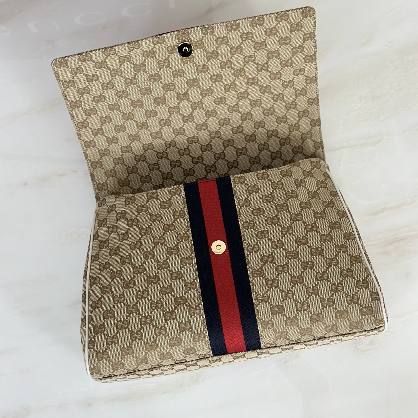 Gucci Paparazzo Large Beige And White 9 Gucci Paparazzo Large Replica Beige And White