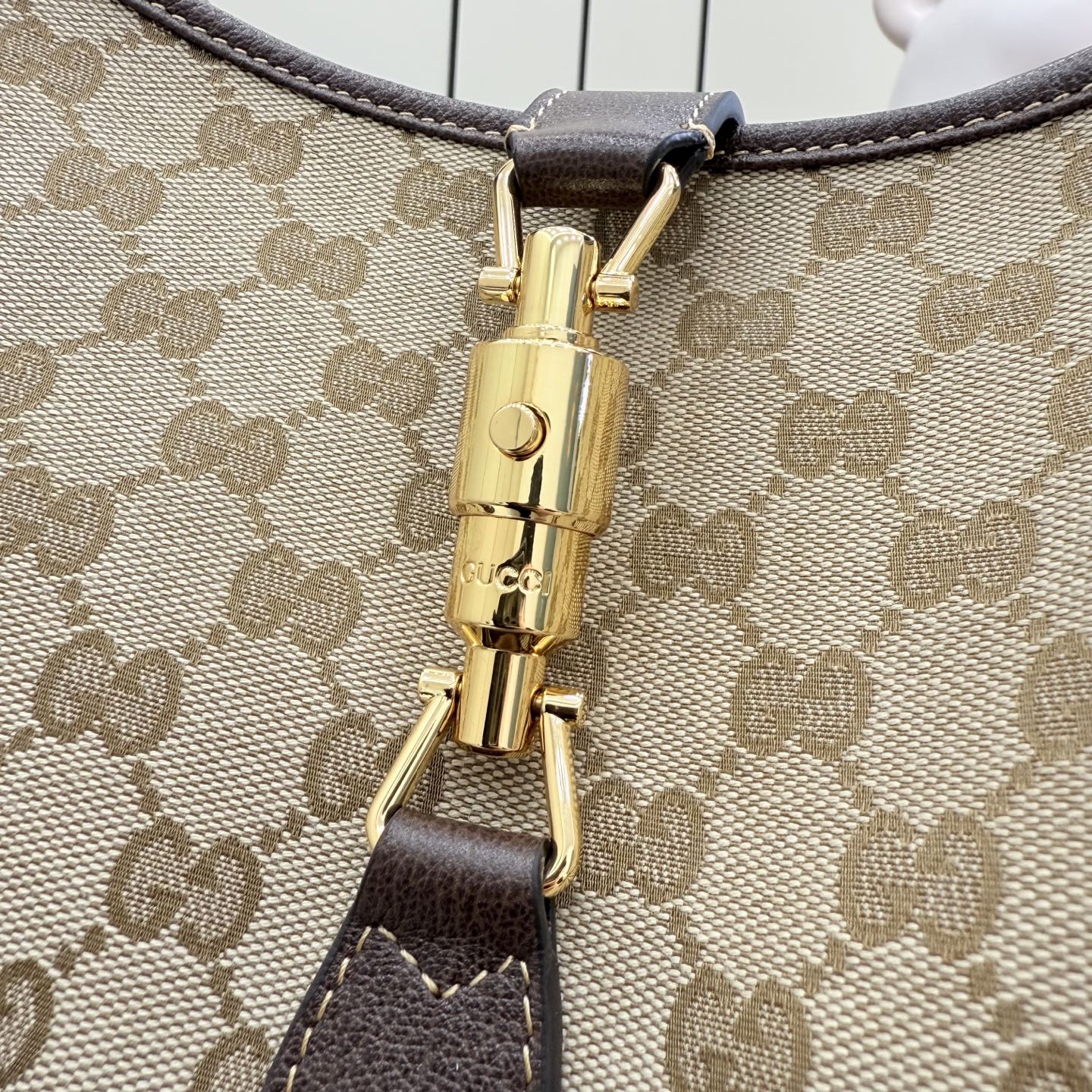 Gucci Jackie 1961 Large Beige Canvas 10 Gucci Jackie 1961 Large Replica Beige Canvas