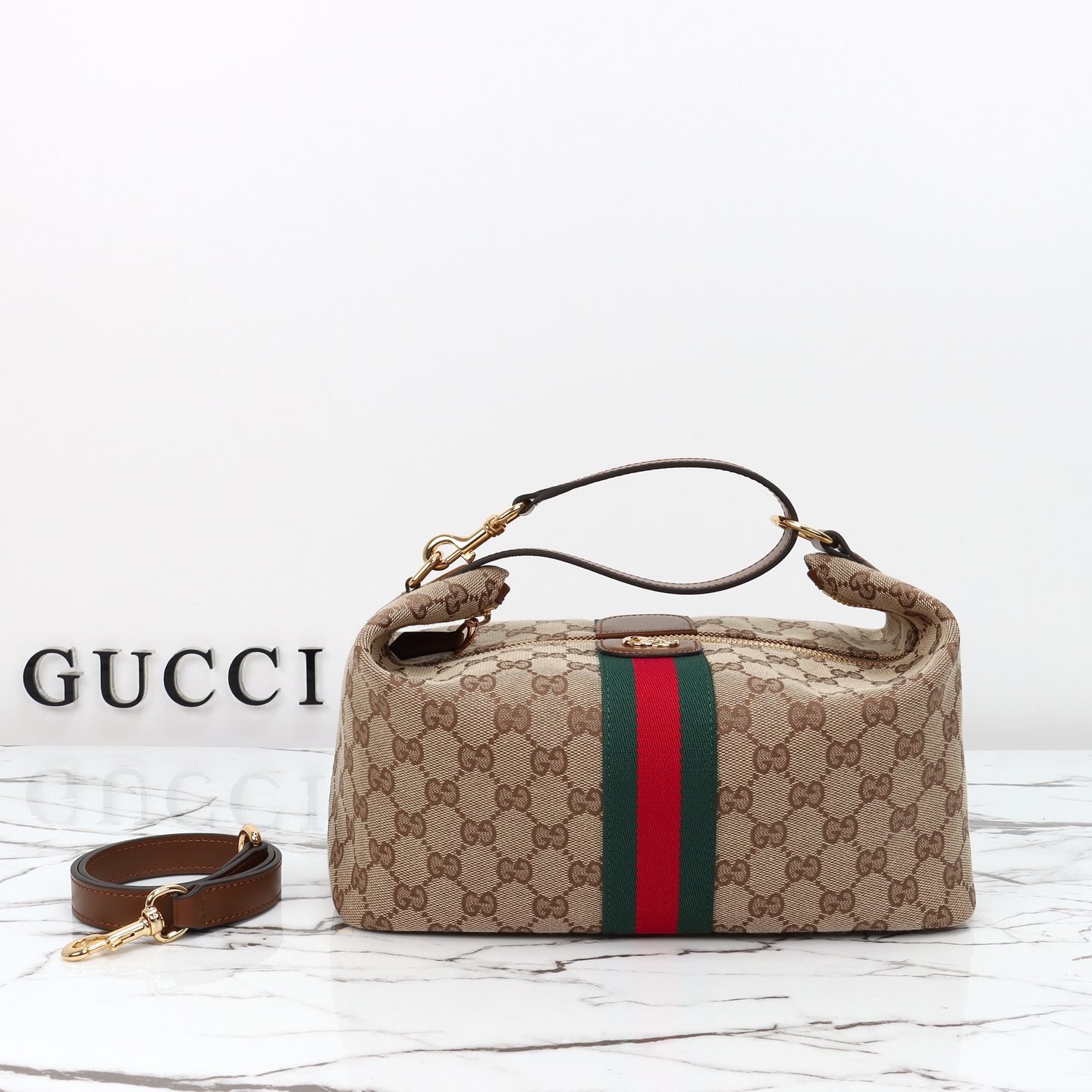beige-canvas-5.jpg Gucci Vanity Handbag Medium Replica - Hardware Detail