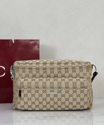 Gucci Tag Medium GG Canvas Crossbody Bag Replica - Side View