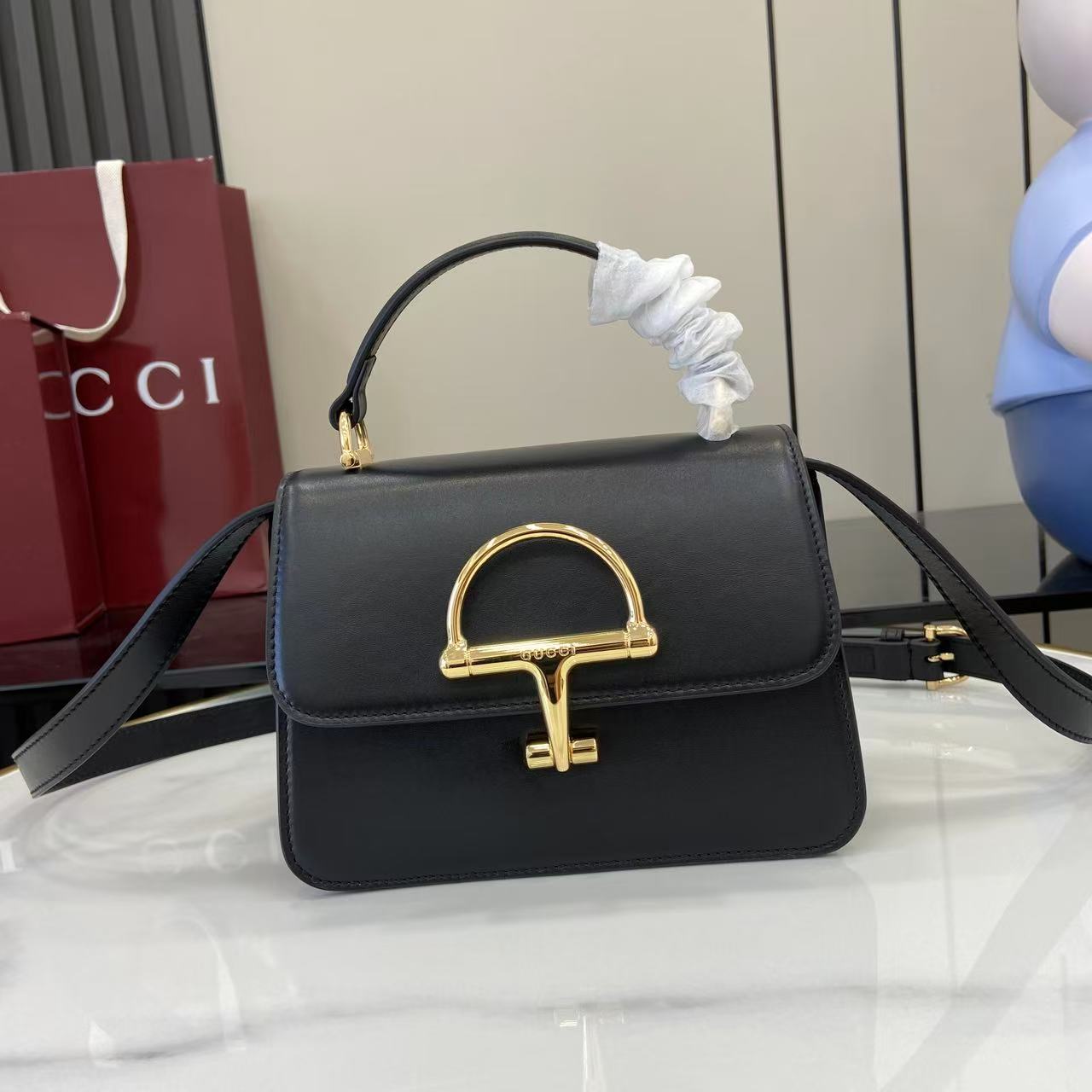 black-2.jpg Gucci Siena Small Replica - Side View