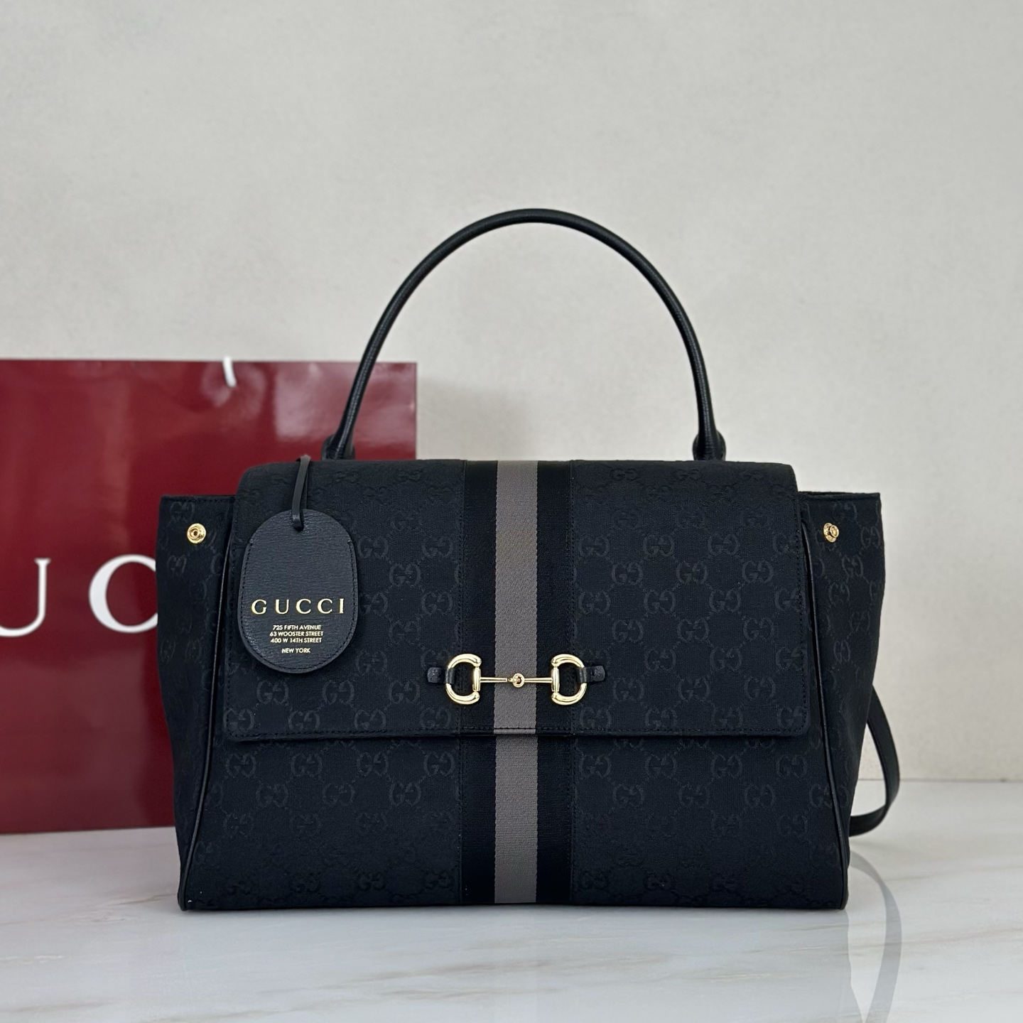 Gucci Paparazzo Large Black Canvas 2 Gucci Paparazzo Large Replica Black Canvas