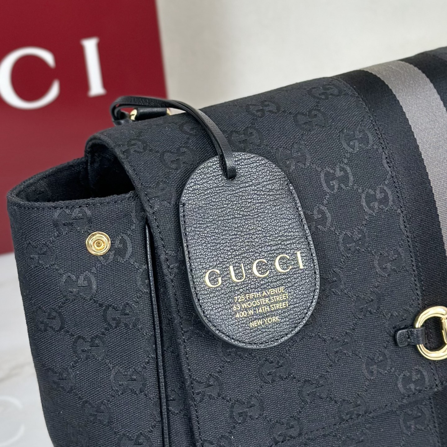 Gucci Paparazzo Large Black Canvas 4 Gucci Paparazzo Large Replica Black Canvas