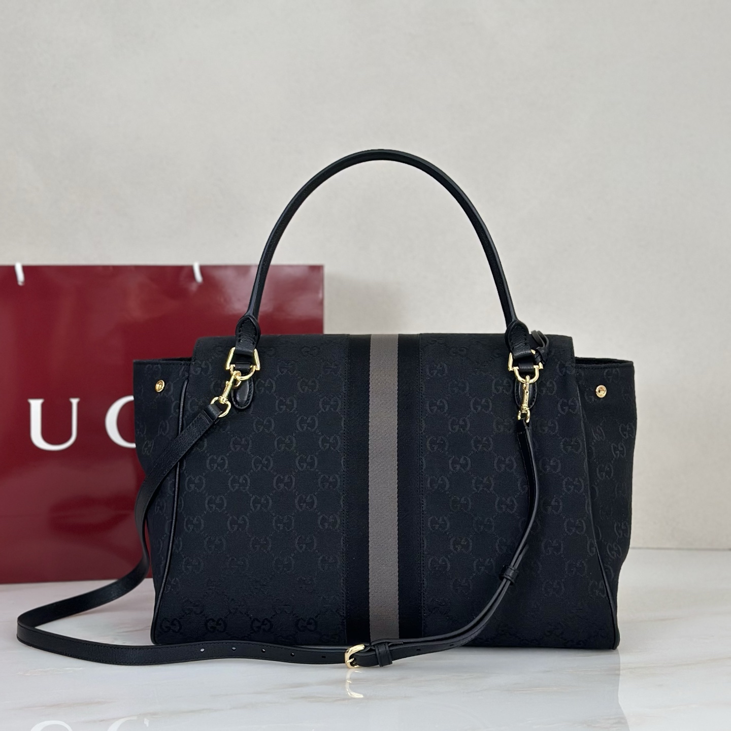 Gucci Paparazzo Large Black Canvas 5 Gucci Paparazzo Large Replica Black Canvas