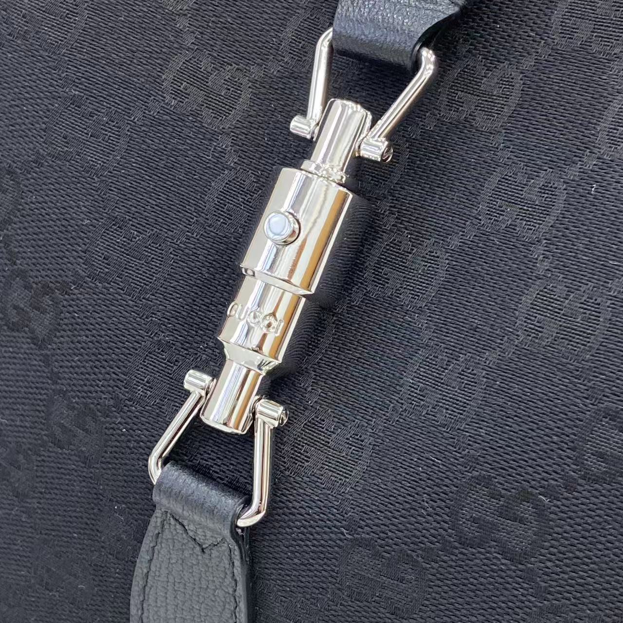 Gucci Jackie 1961 Medium Black Canvas 6 Gucci Jackie 1961 Medium Replica Black Canvas