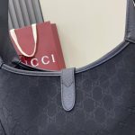 Gucci Jackie 1961 Medium Black Canvas 7 Gucci Jackie 1961 Medium Replica Black Canvas