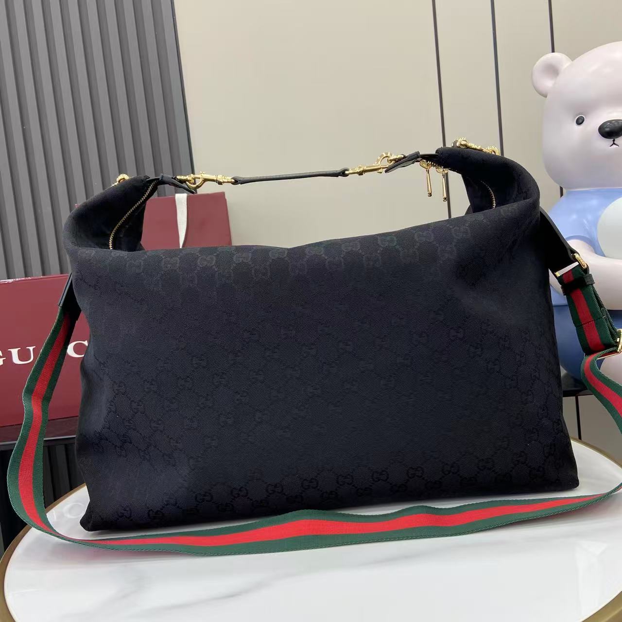 Gucci Beatrix Large Black Canvas 7 Gucci Beatrix Large Replica Black Canvas