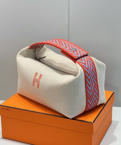 Hermès Bride-a-Brac replica - canvas pouch front view
