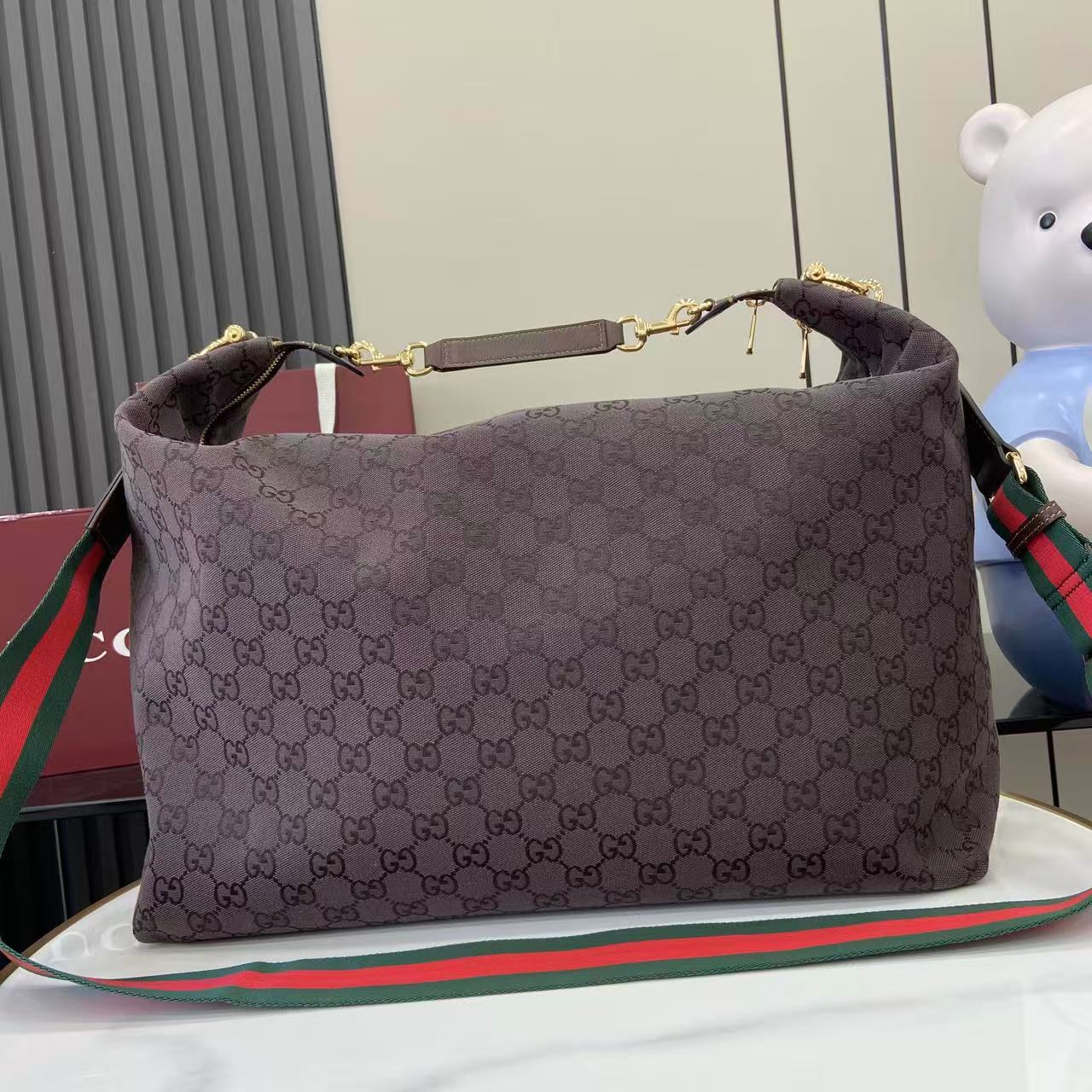 Gucci Beatrix Large Brown Canvas 1 Gucci Beatrix Large Replica Brown Canvas