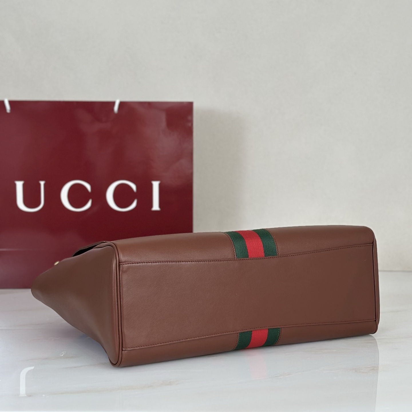 Gucci Paparazzo Large Brown Leather 3 Gucci Paparazzo Large Replica Brown Leather
