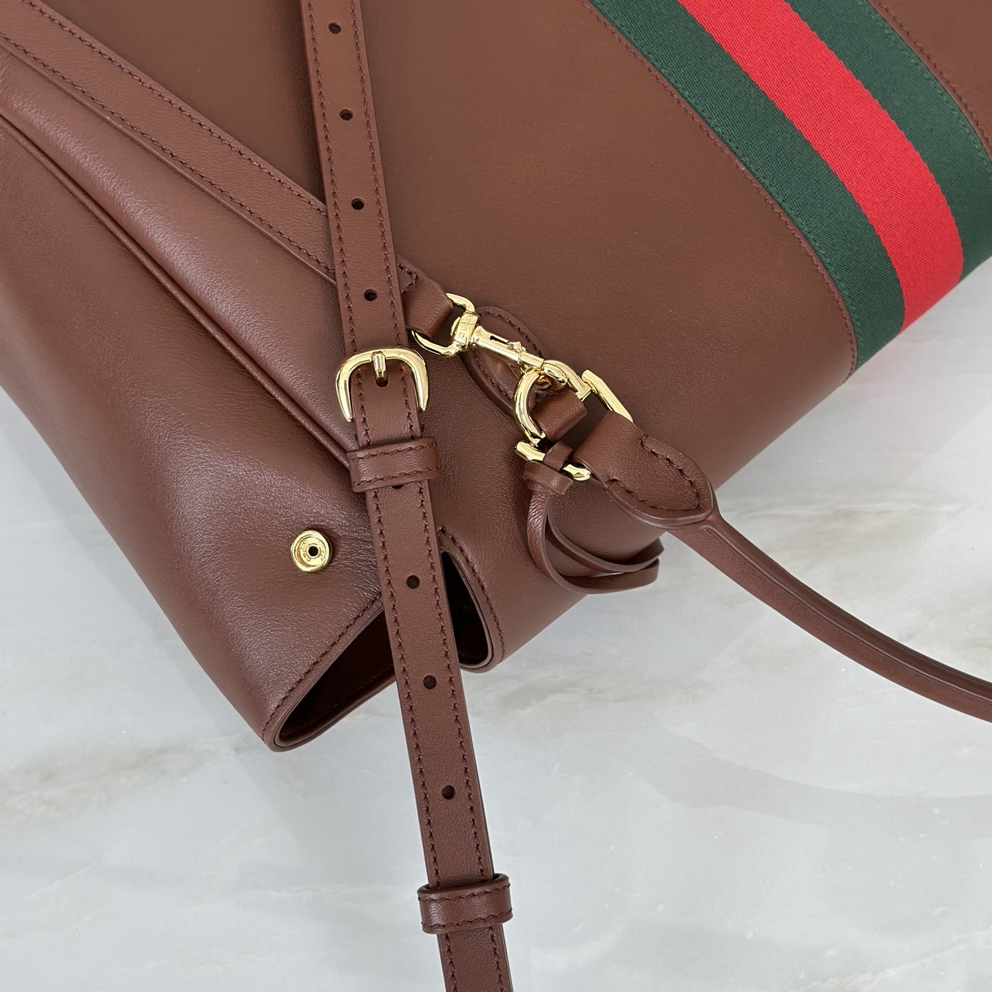 Gucci Paparazzo Large Brown Leather 5 Gucci Paparazzo Large Replica Brown Leather
