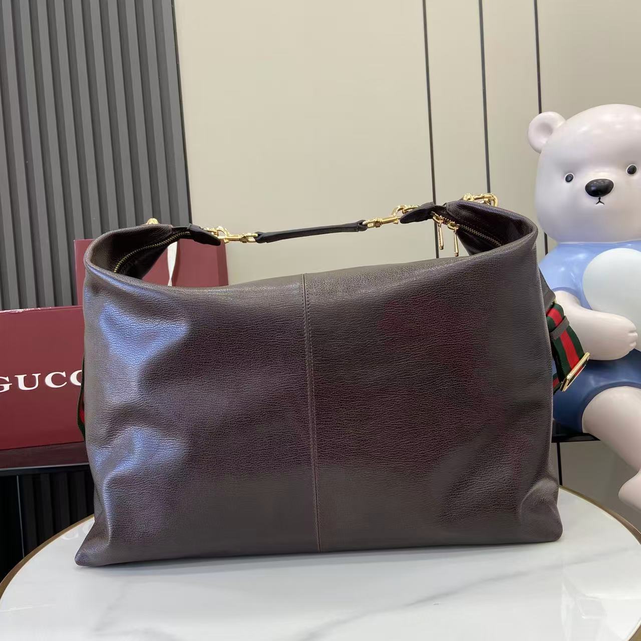 Gucci Beatrix Large Brown Leather 8 Gucci Beatrix Large Replica Brown Leather