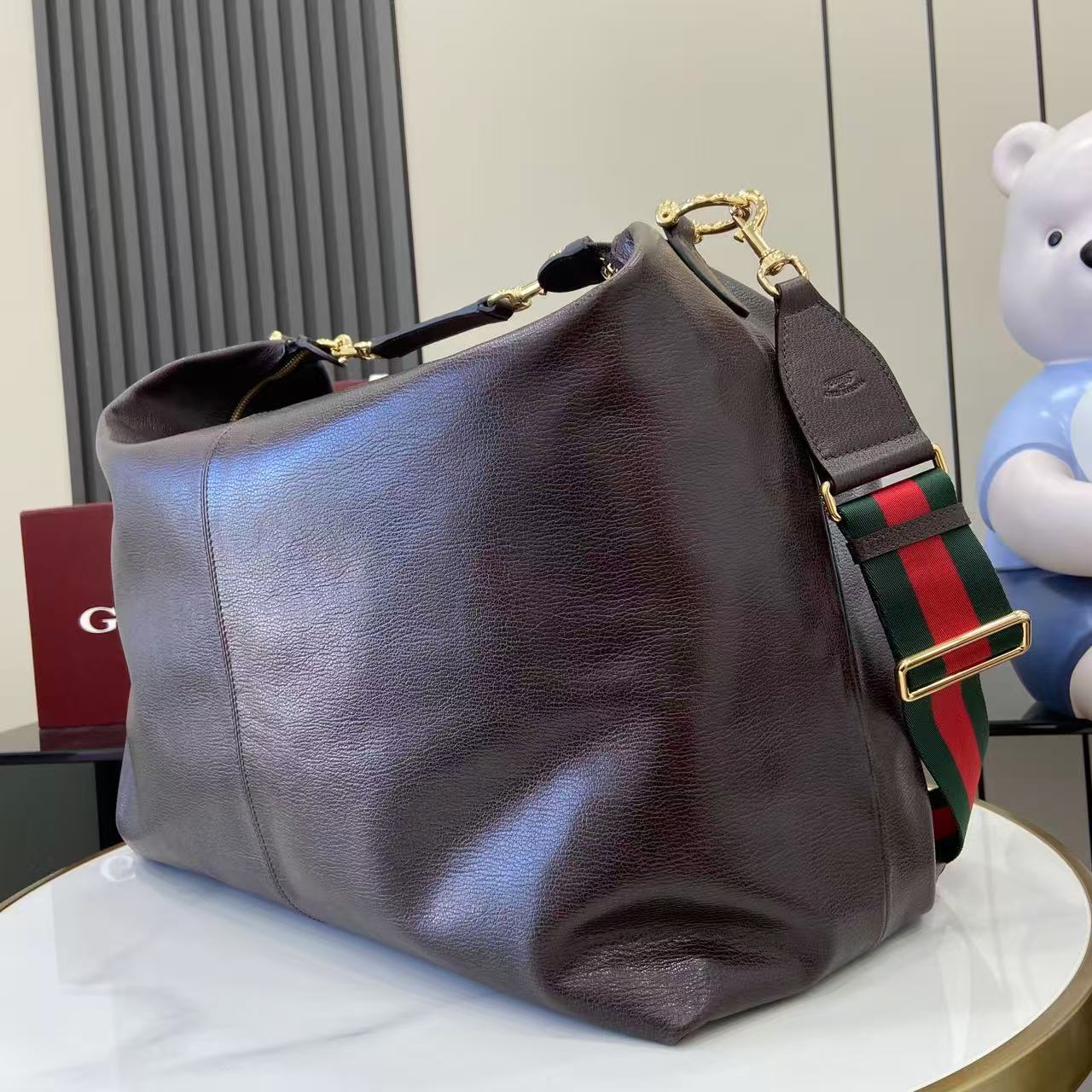 Gucci Beatrix Large Brown Leather 9 Gucci Beatrix Large Replica Brown Leather