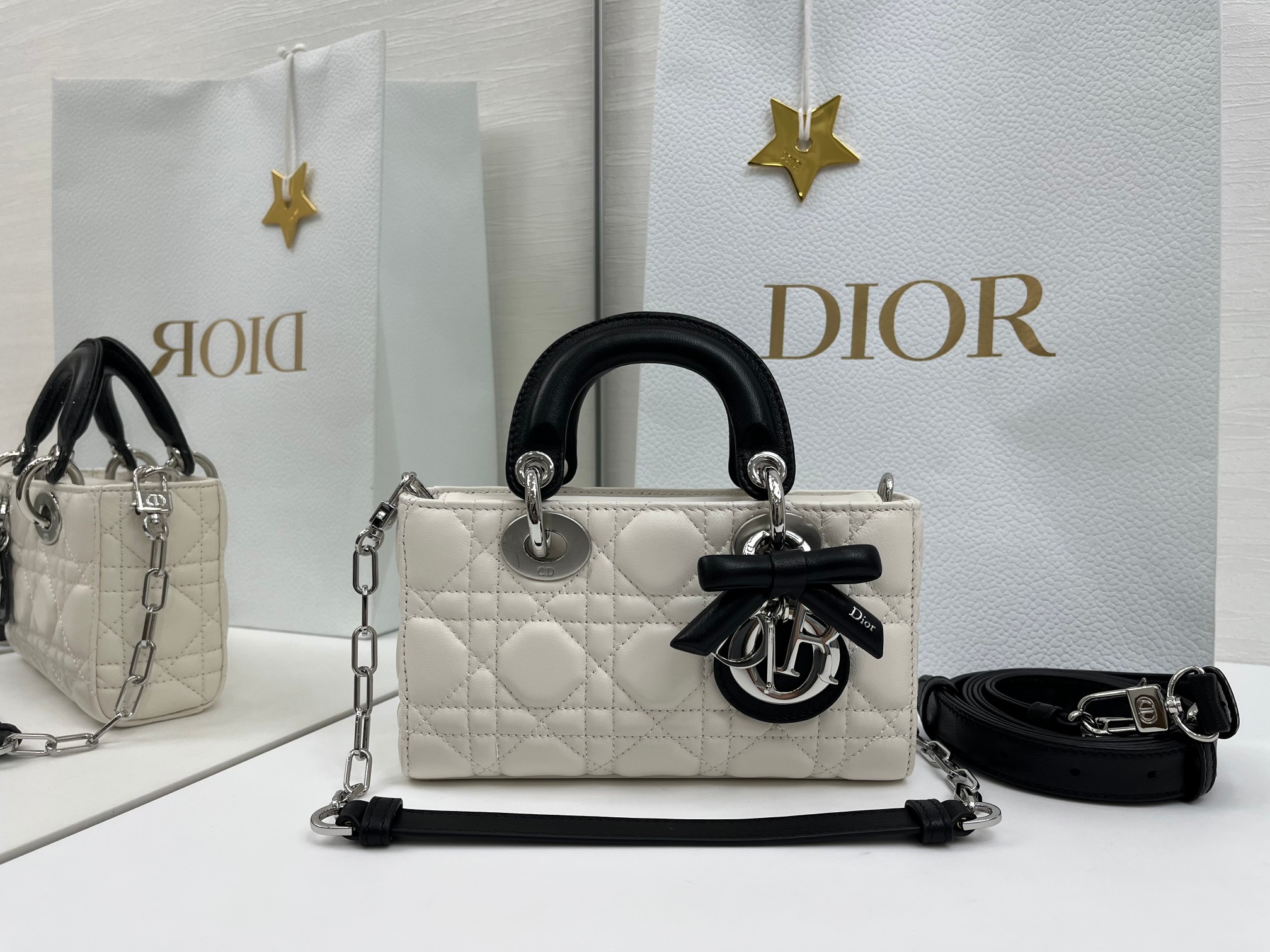 djoy_mini_black-and-white2 Dior Lady D-Joy Mini Replica - Front View