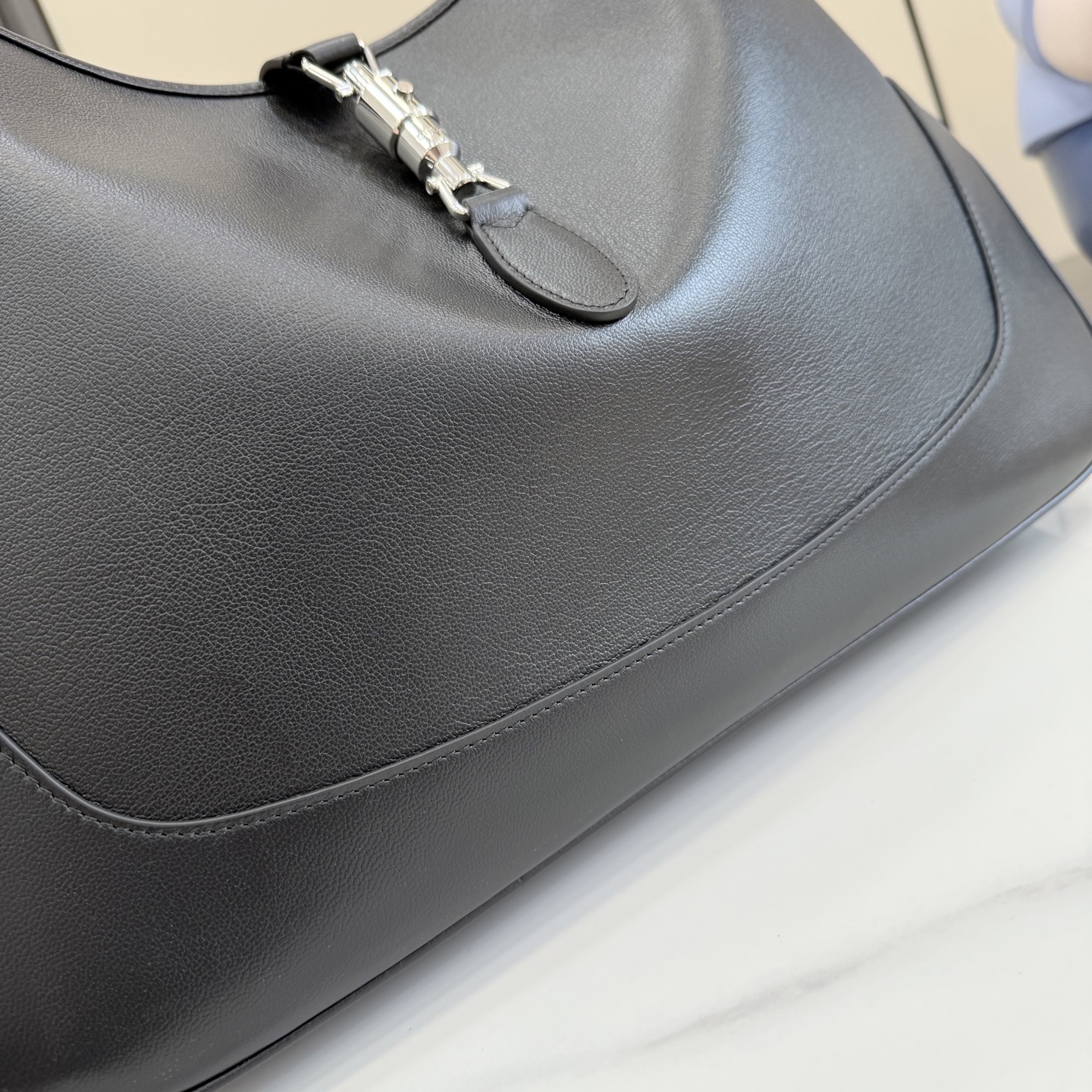 Gucci Jackie 1961 Large Full Black Leather 1 Gucci Jackie 1961 Large Replica Full Black Leather