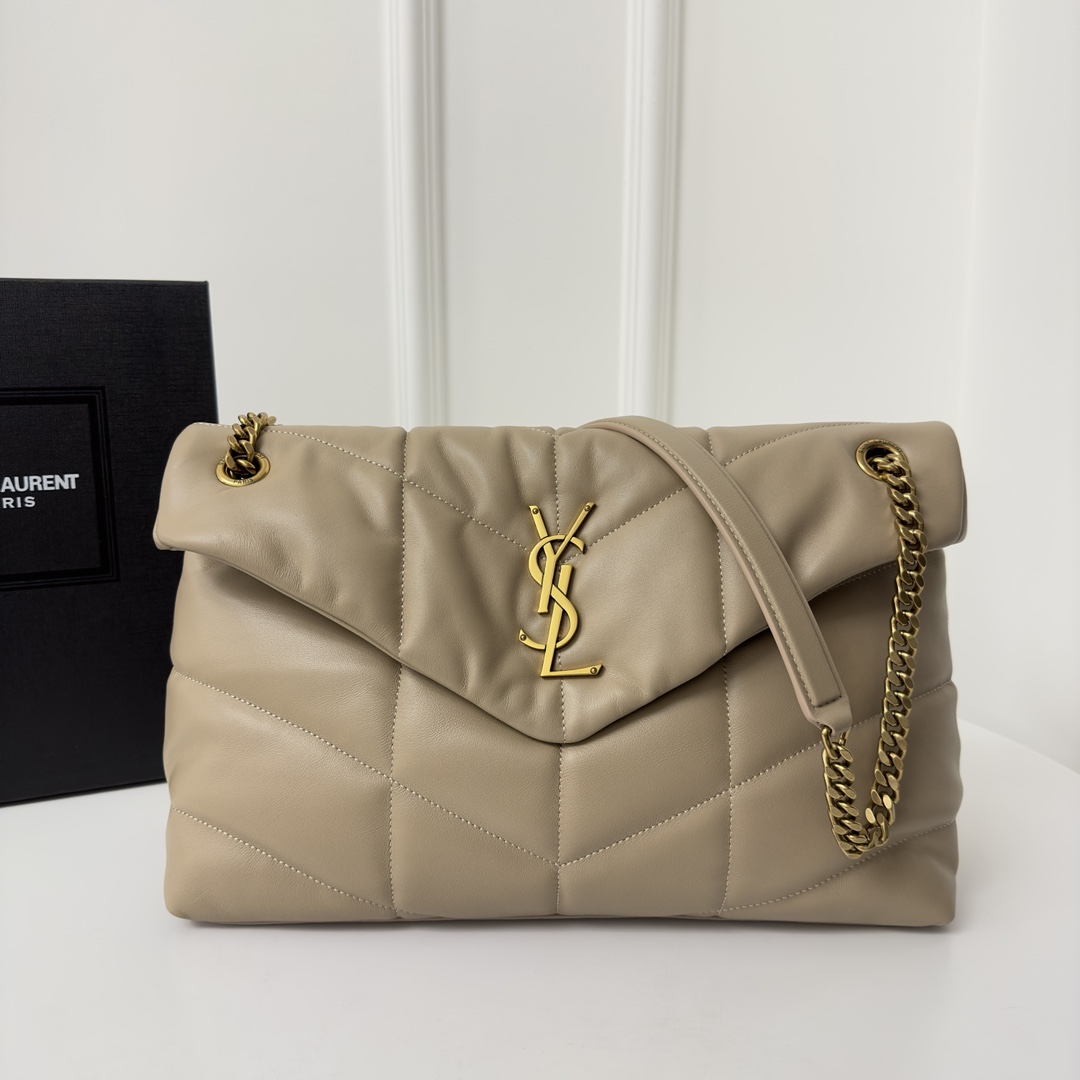 loulou35_apricot3 YSL Loulou Puffer Large Replica - Back View