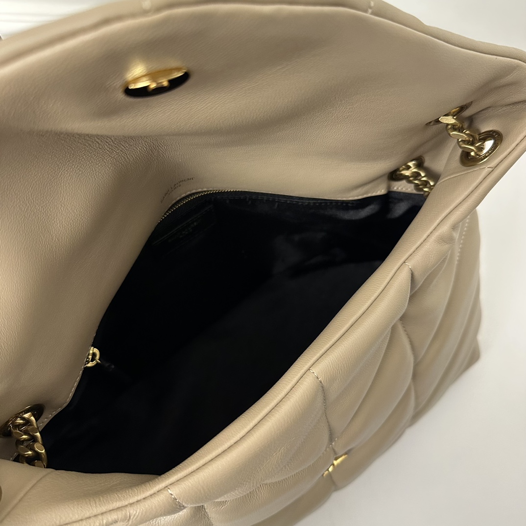 loulou35_apricot4 YSL Loulou Puffer Large Replica - Interior