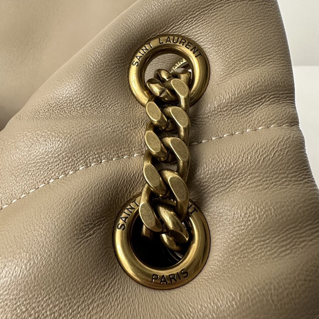 loulou35_apricot6 YSL Loulou Puffer Large Replica - Chain Strap