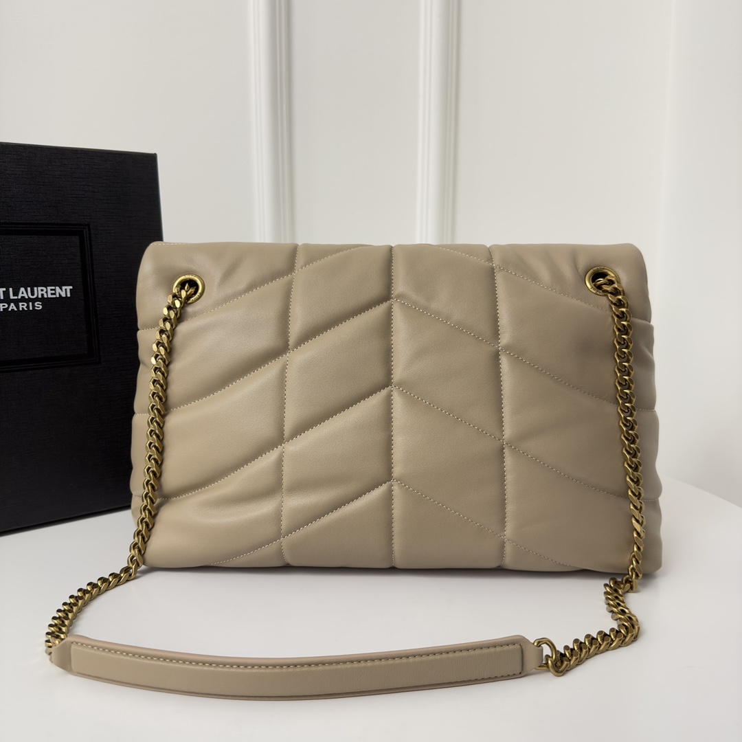 loulou35_apricot9 YSL Loulou Puffer Large Replica - Full View